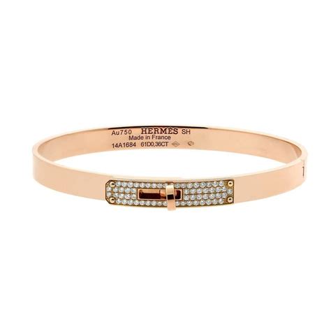 black and rose gold hermes bracelet|Hermes gold bracelet with diamonds.